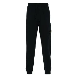 Schmal zulaufende Hose mit Compass-Applikation