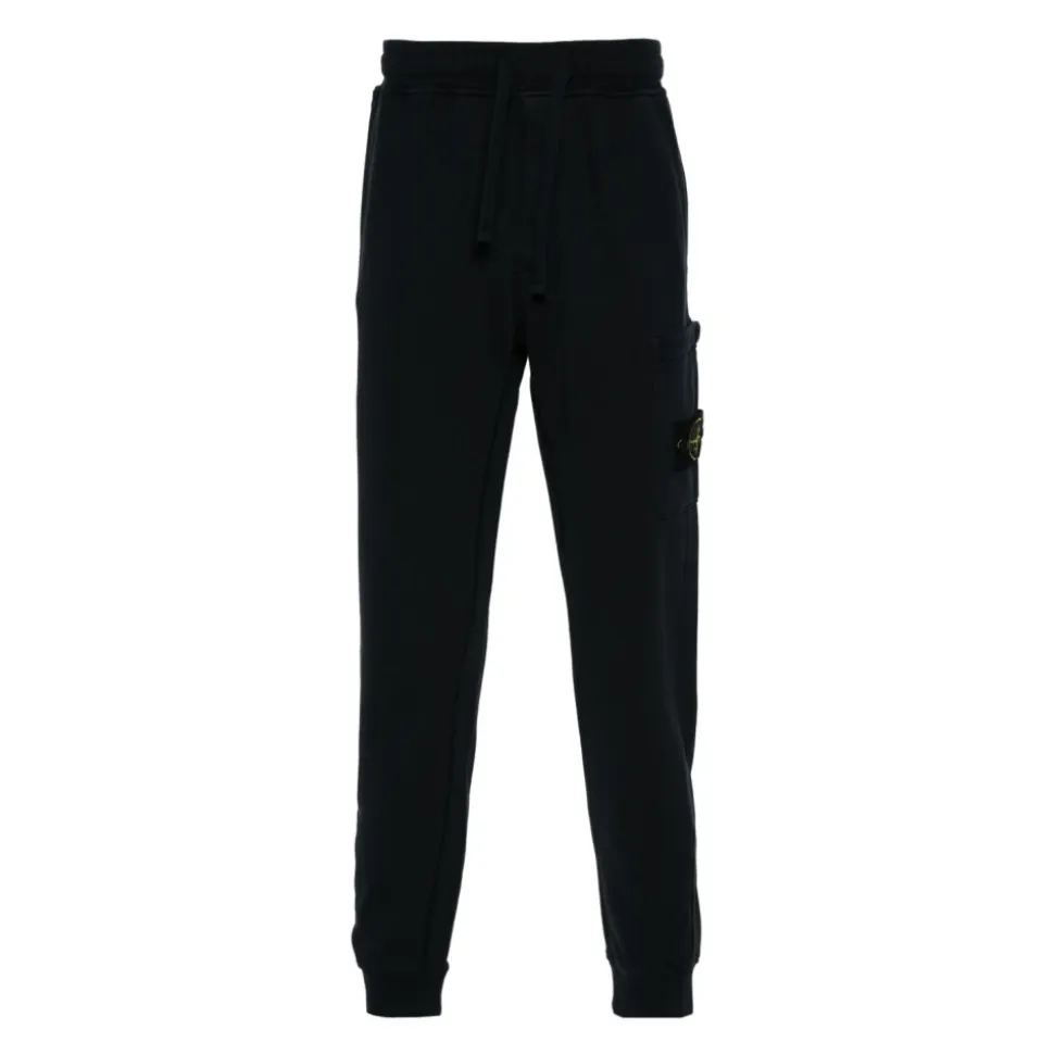 Schmal zulaufende Hose mit Compass-Applikation