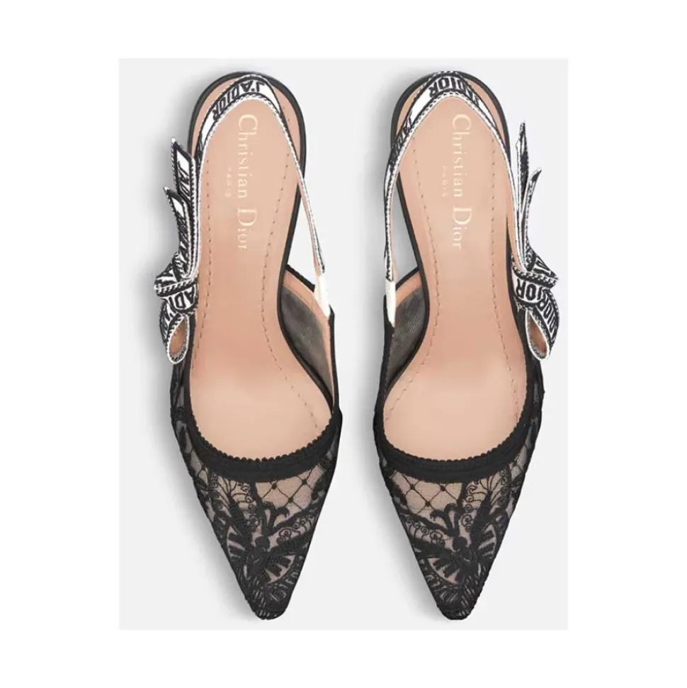 Schmetterling Mesh Slingback Pumpe