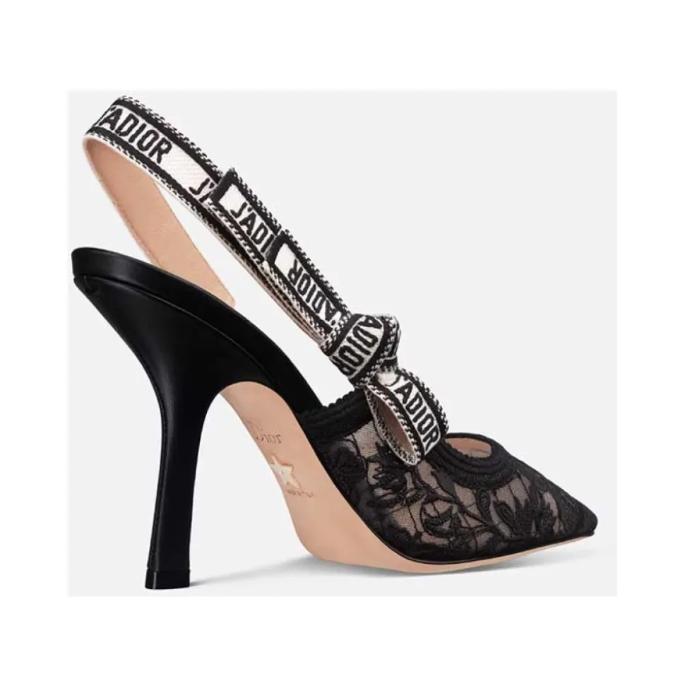 Schmetterling Mesh Slingback Pumpe