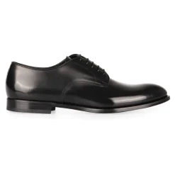 Schnürschuhe aus Leder mit runder Spitze