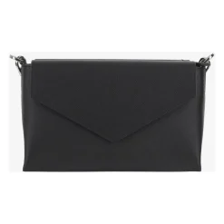 Schultertasche aus strukturiertem Leder mit Logo