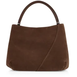 Schultertasche aus Veloursleder