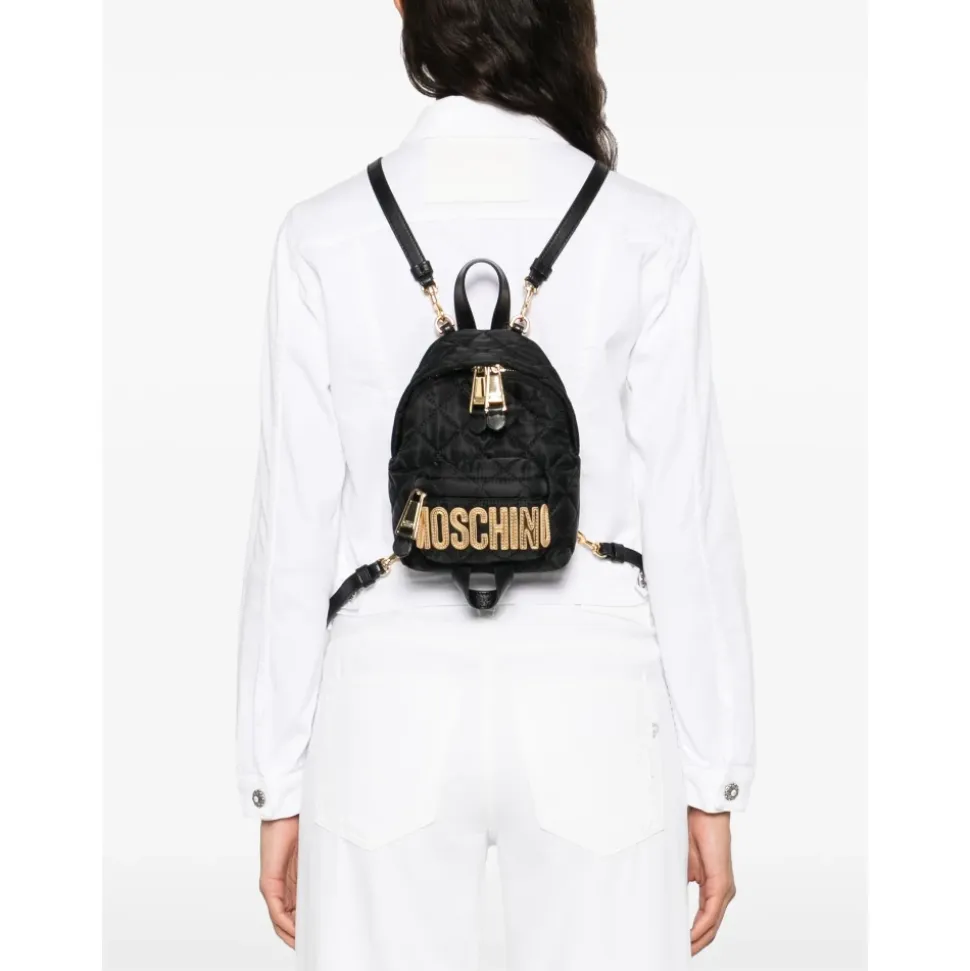 Schultertasche mit goldenen Details