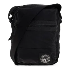 Schultertasche mit Logo-Patch