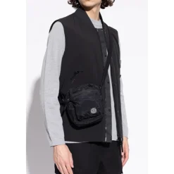 Schultertasche mit Logo-Patch