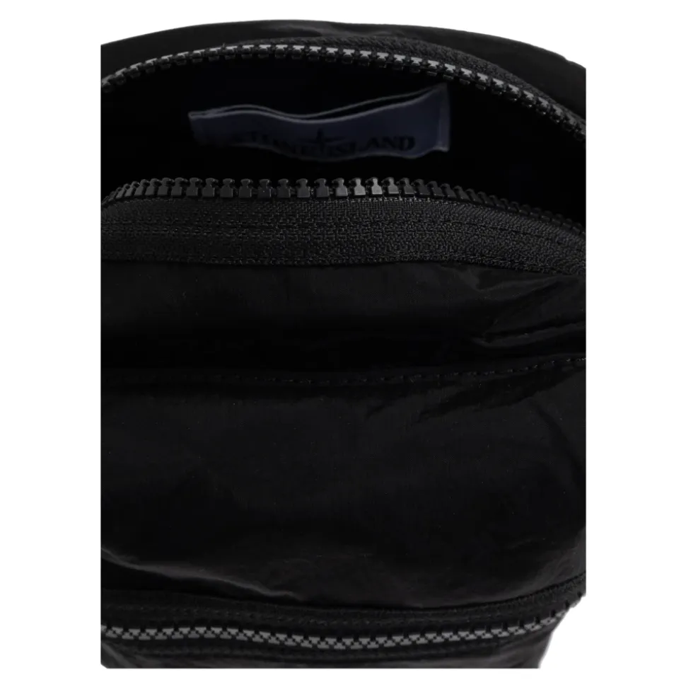 Schultertasche mit Logo-Patch