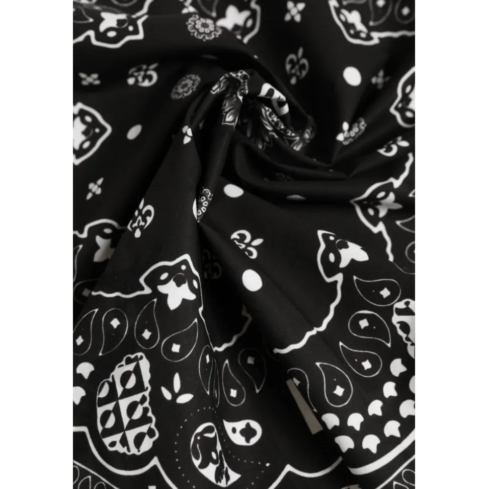 Schwarz Weiß Bandana Quadratisches Herren Schal