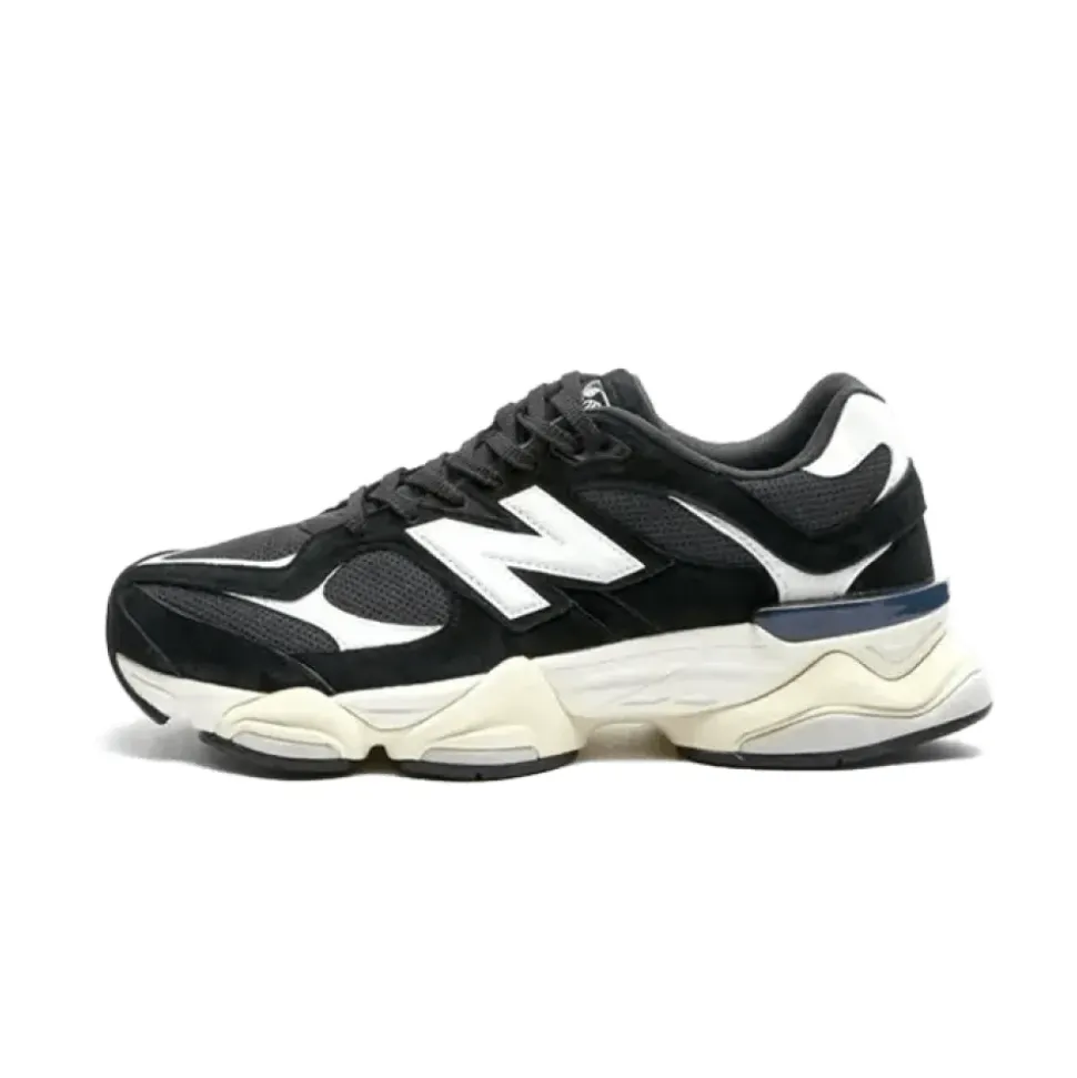 Schwarz Weiß Sportliche Sneakers 9060 Modell