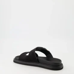 Schwarze Aqua Sandalen Slip-On Offene Zehe