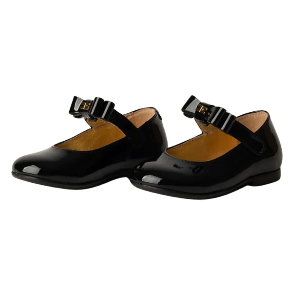 Schwarze Ballerinas aus Lackleder