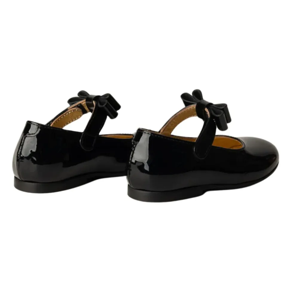 Schwarze Ballerinas aus Lackleder