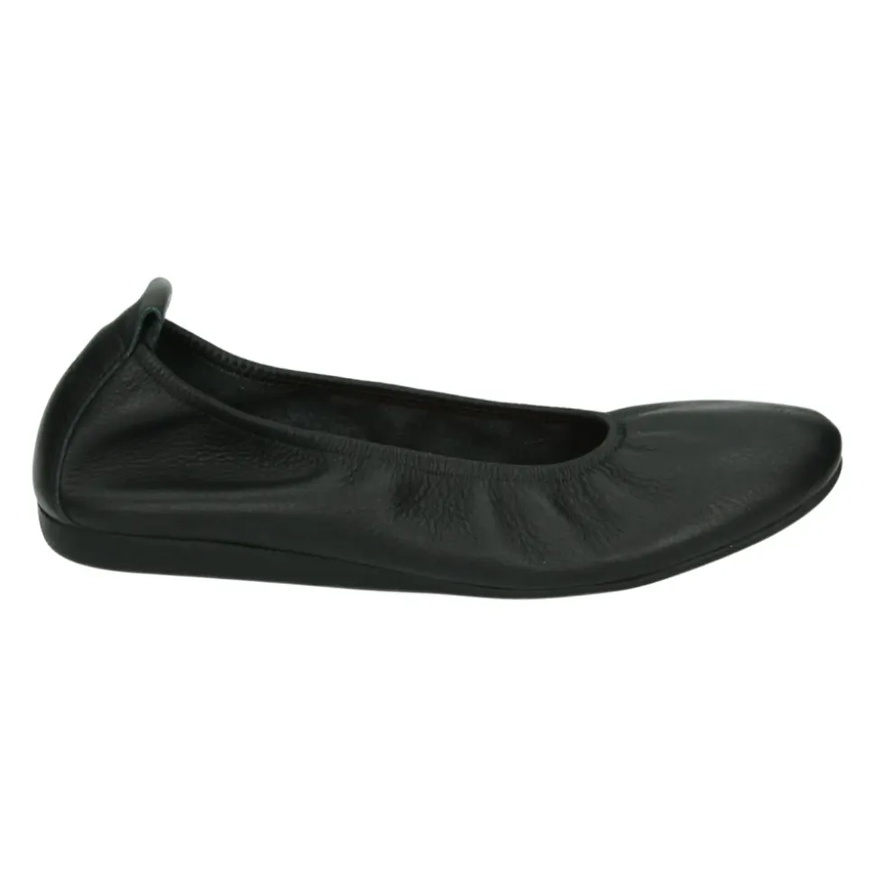 Schwarze Ballerinas mit Latexsohle