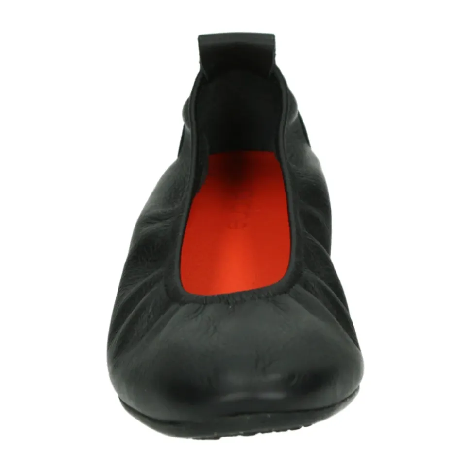 Schwarze Ballerinas mit Latexsohle