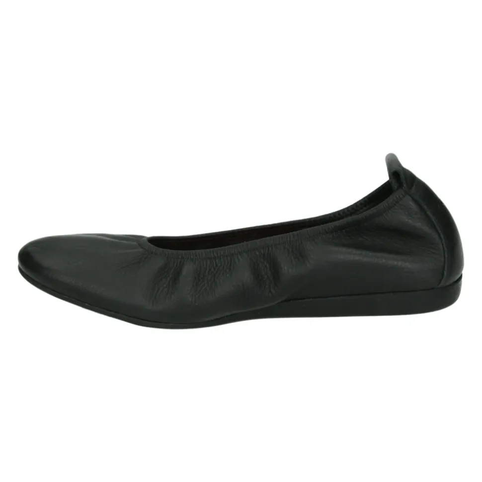 Schwarze Ballerinas mit Latexsohle