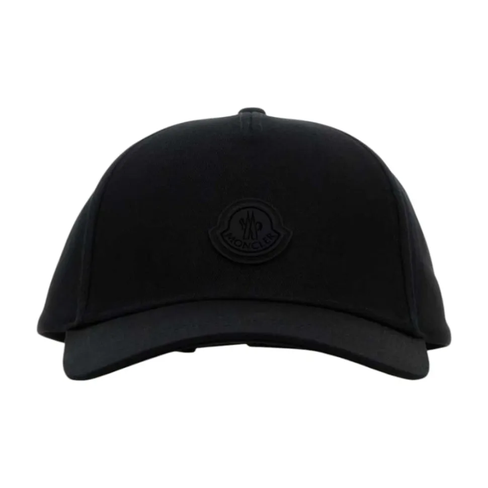 Schwarze Baseballkappe aus Baumwolle