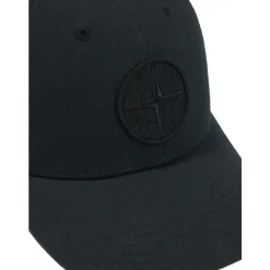 Schwarze Baseballkappe mit Kompass-Logo