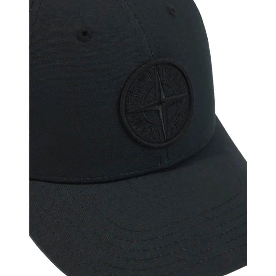 Schwarze Baseballkappe mit Kompass-Logo