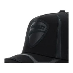 Schwarze Baseballkappe mit Logo-Stickerei