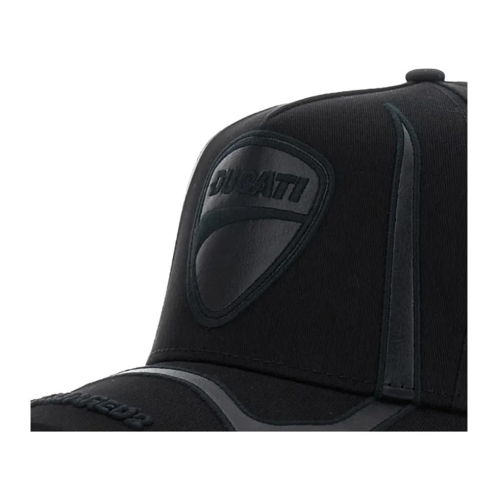Schwarze Baseballkappe mit Logo-Stickerei