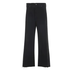 Schwarze Baumwoll-Cordhose