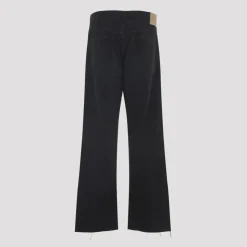 Schwarze Baumwoll-Cordhose