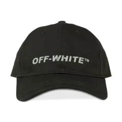 Schwarze Baumwoll-Logo-bestickte Kappe