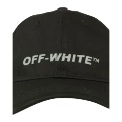 Schwarze Baumwoll-Logo-bestickte Kappe