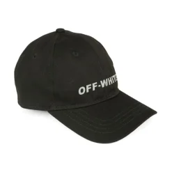 Schwarze Baumwoll-Logo-bestickte Kappe