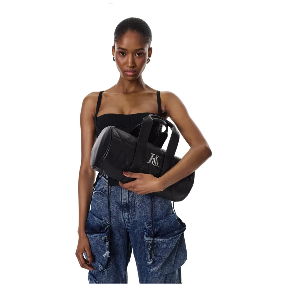 Schwarze Bowlingtasche
