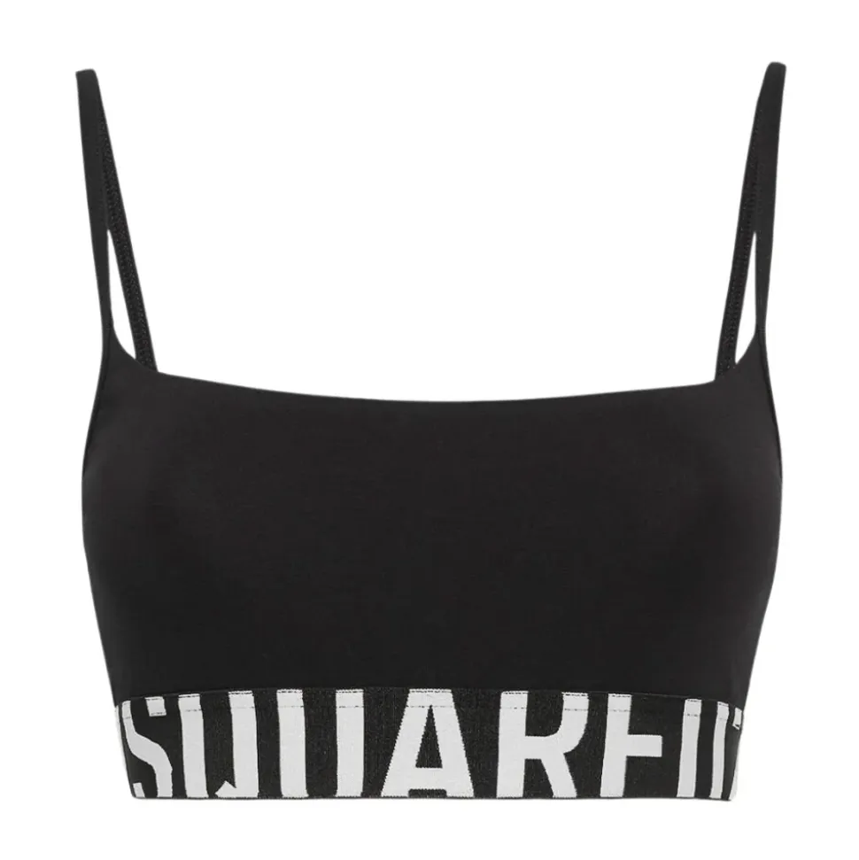Schwarze Bralette Sportliches Feminines Design