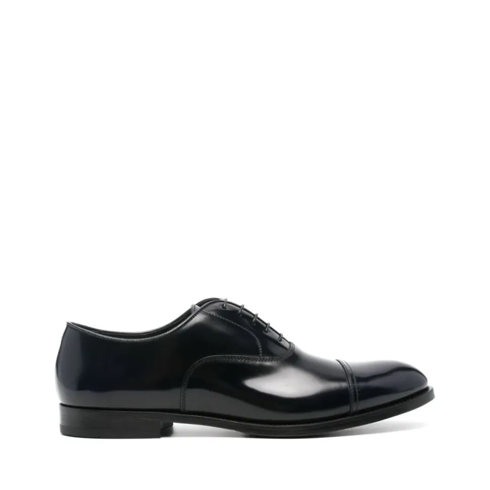 Schwarze Business-Schnürschuhe aus Leder