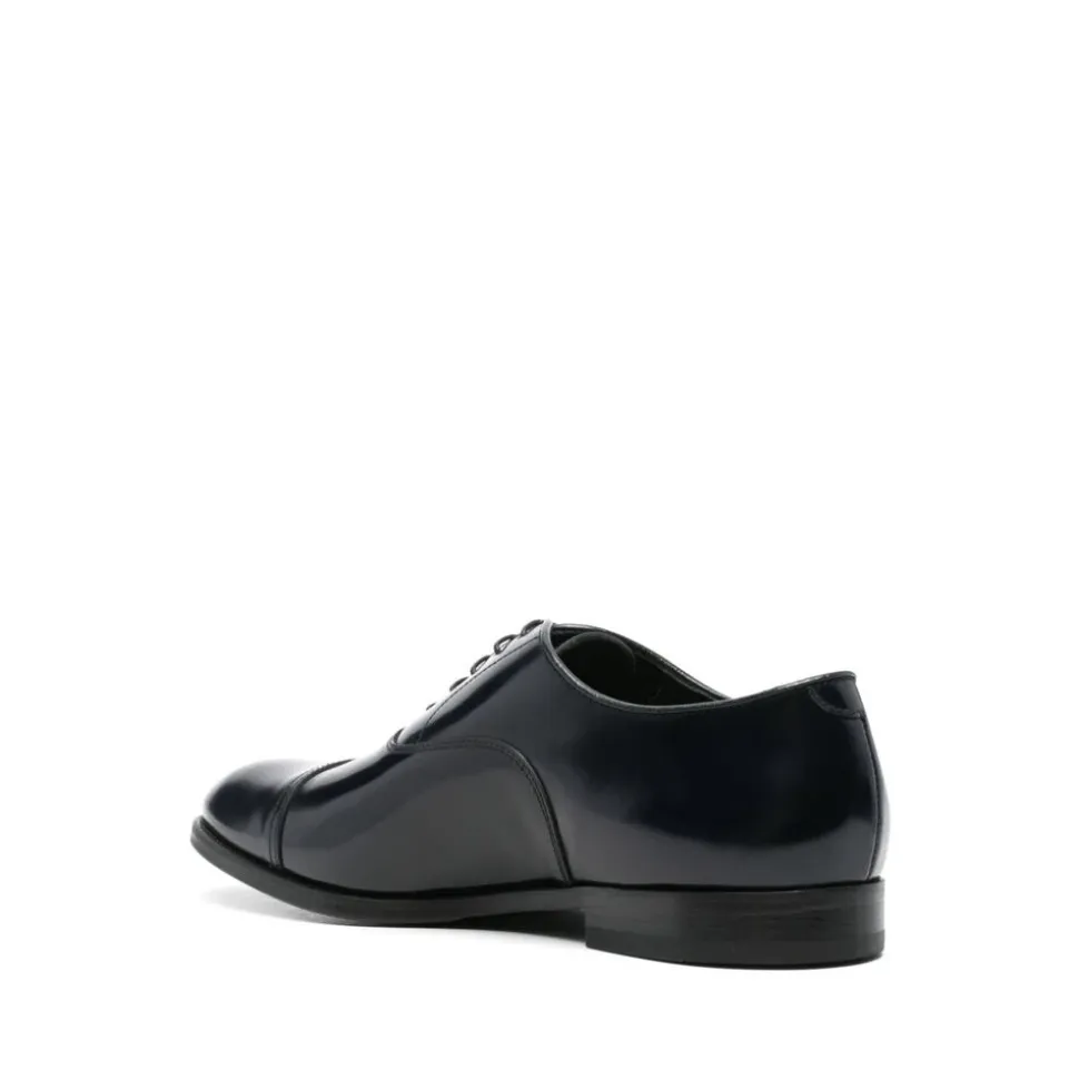 Schwarze Business-Schnürschuhe aus Leder