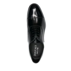 Schwarze Business-Schnürschuhe aus Leder