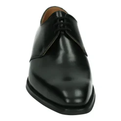 Schwarze Business-Schuhe mit Ledersohle
