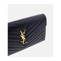 Schwarze Cassandre Lederketten-Tasche