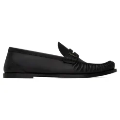 Schwarze Cassandre Loafers Handgenäht Leder