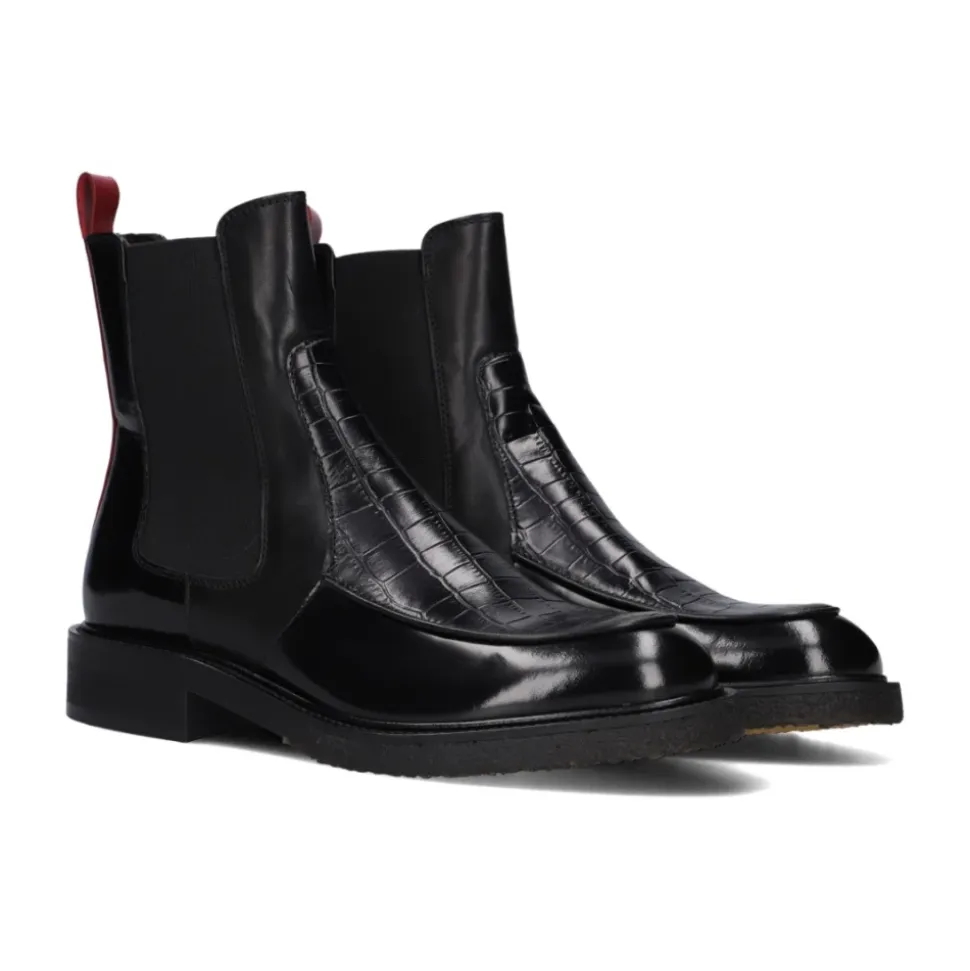 Schwarze Chelsea Boots A7100