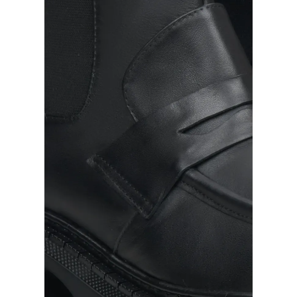Schwarze Chelsea Boots aus Leder