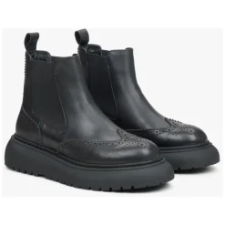 Schwarze Chelsea Boots aus Leder