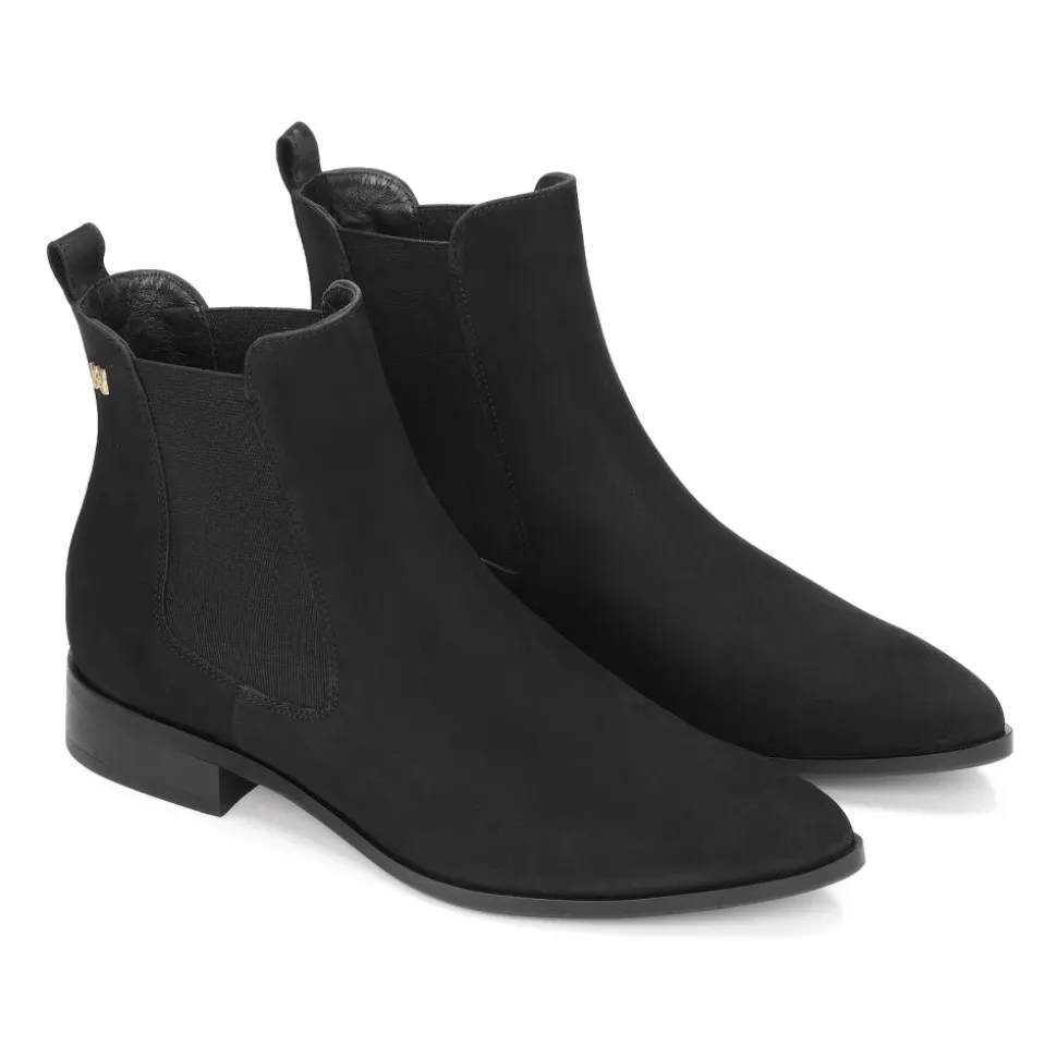 Schwarze Chelsea-Stiefel für Damen
