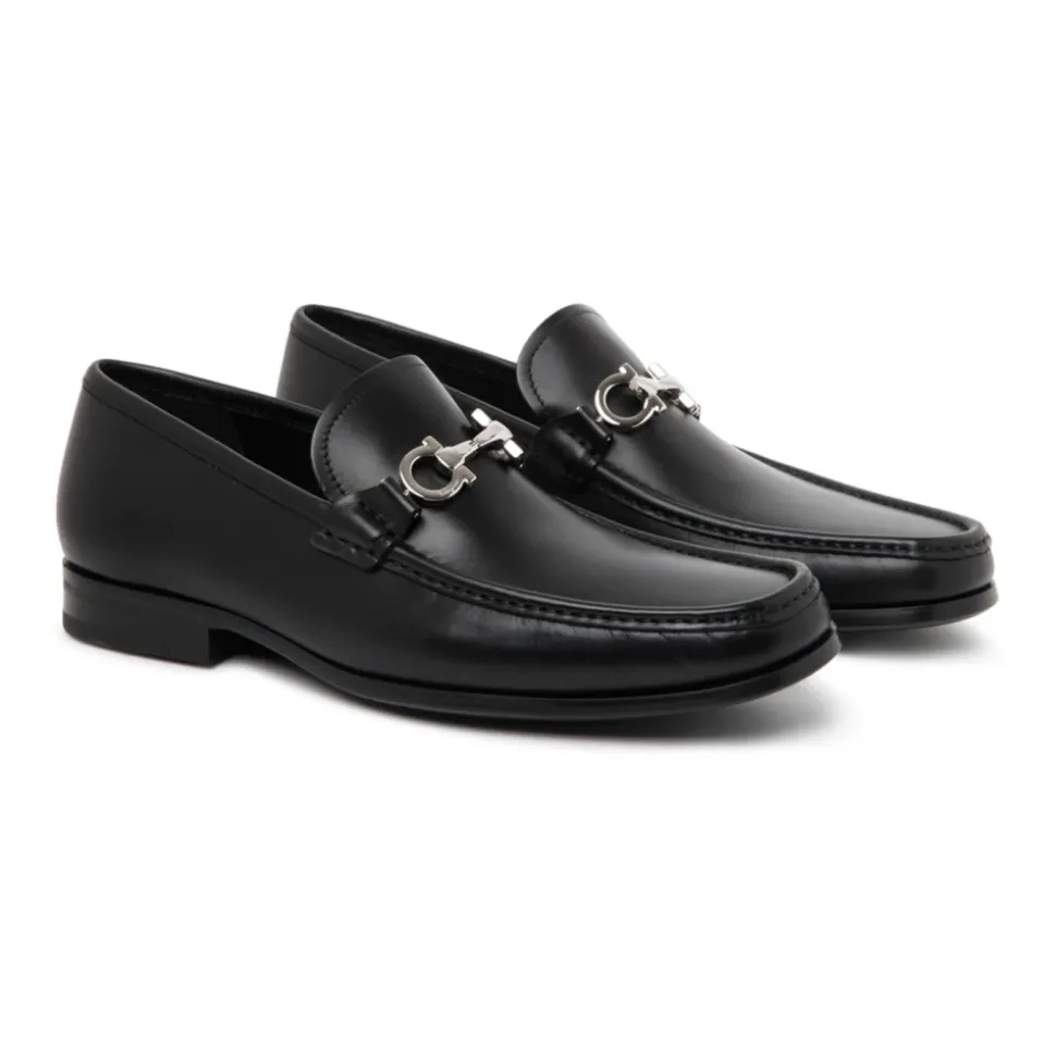 Schwarze Chris Loafers aus Leder