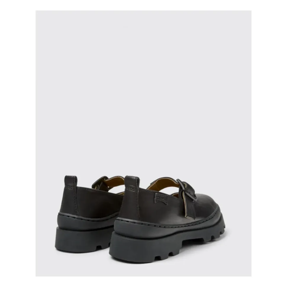 Schwarze Chunky Sole Mary Jane Schuhe