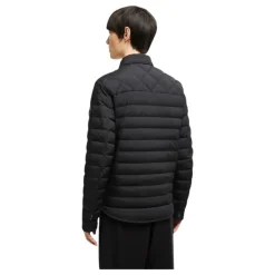 Schwarze Daunenhemdjacke mit Stretch