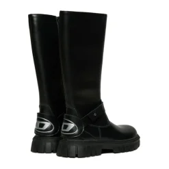 Schwarze D-Hammer Stiefel mit Seitenreißverschluss