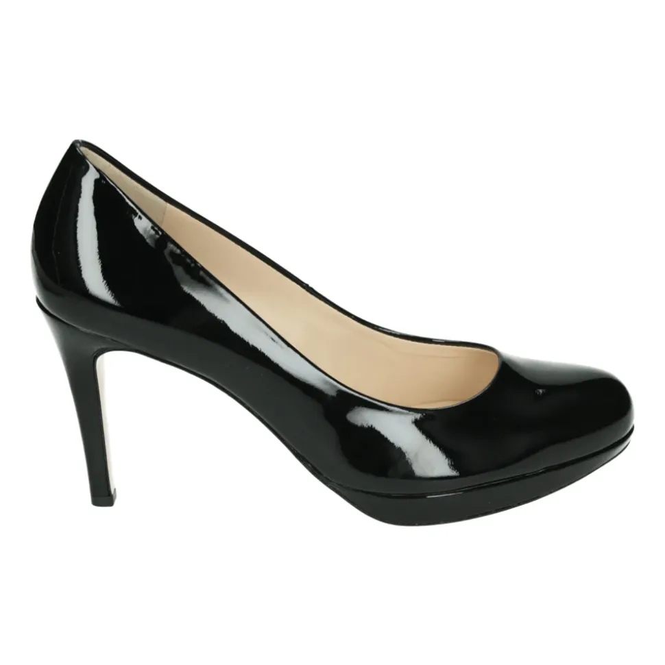 Schwarze Effen Pumps mit Gummisohle