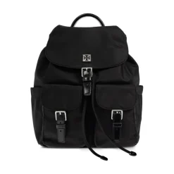 Schwarze Eimer-Tasche & Rucksack