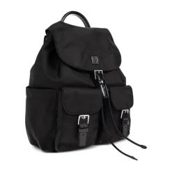 Schwarze Eimer-Tasche & Rucksack