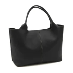 Schwarze Einkaufstasche mit Metallstange