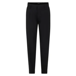 Schwarze elegante Hose mit Metalllogo